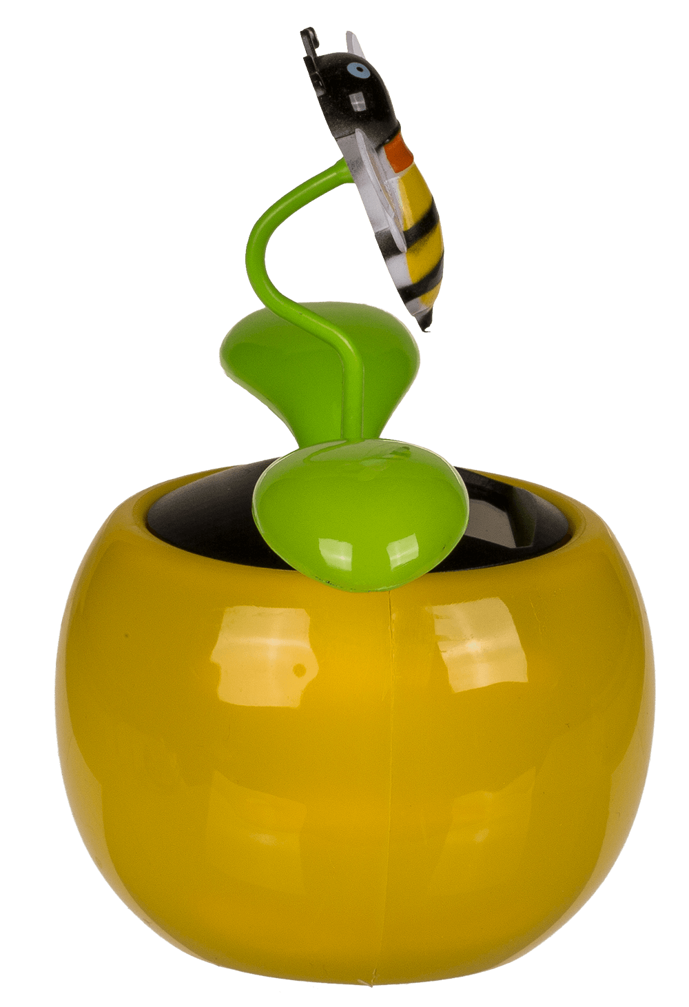 Movable flowers & insects in plastic pot with,