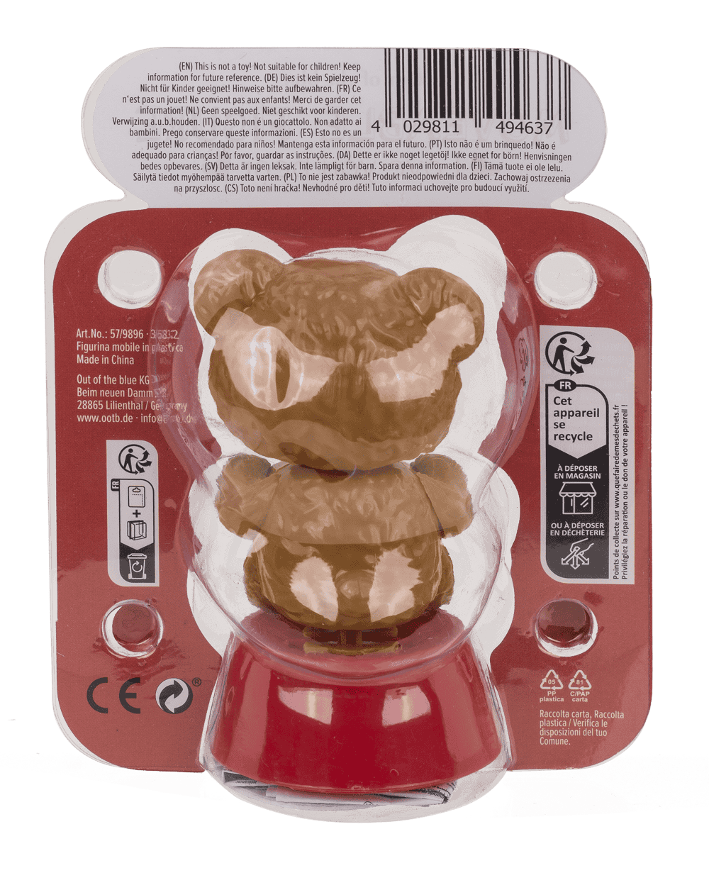 Movable figure, Love you bear, with solar cell,