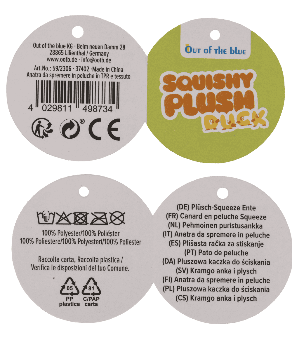 Squishy Plush Ducks, 5,5 cm,