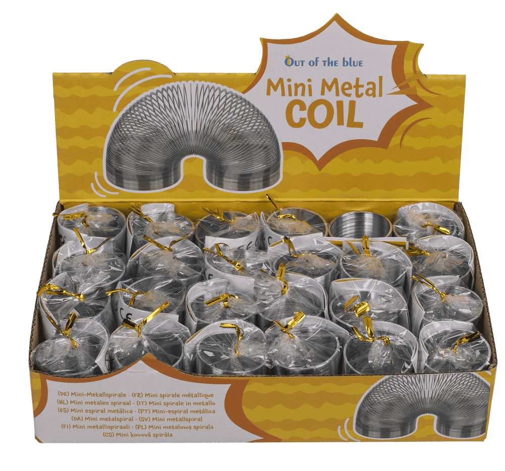 Silver coloured mini metal coil,