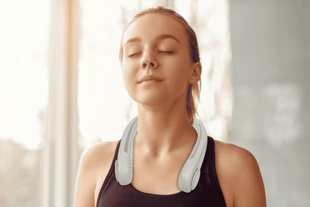 Neck fan, X cm, 2-colours ass.,