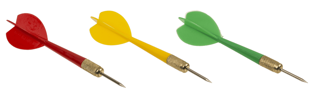 Mini dart game with 3 darts, D: 15 cm,