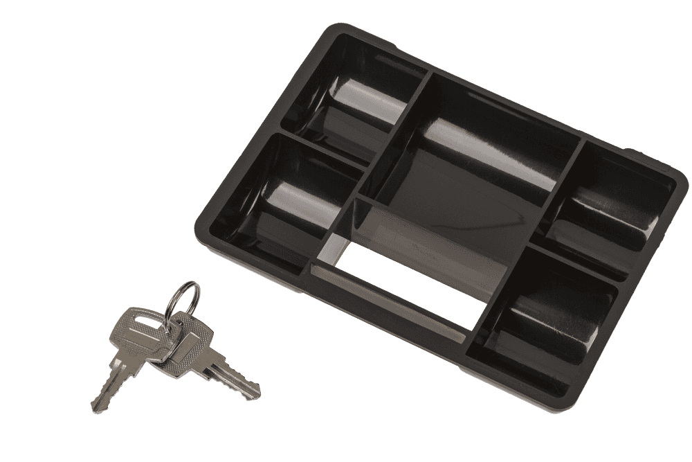 Metal cash box, 12,5 x 9,5 x 6 cm,