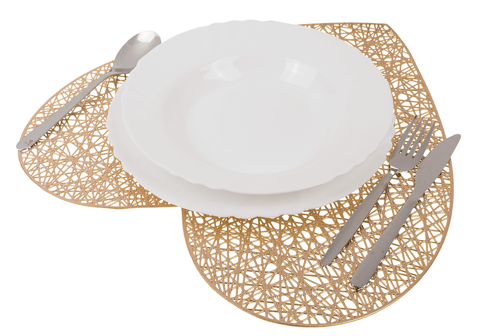 PVC placemat, Heart, 2 ass.,