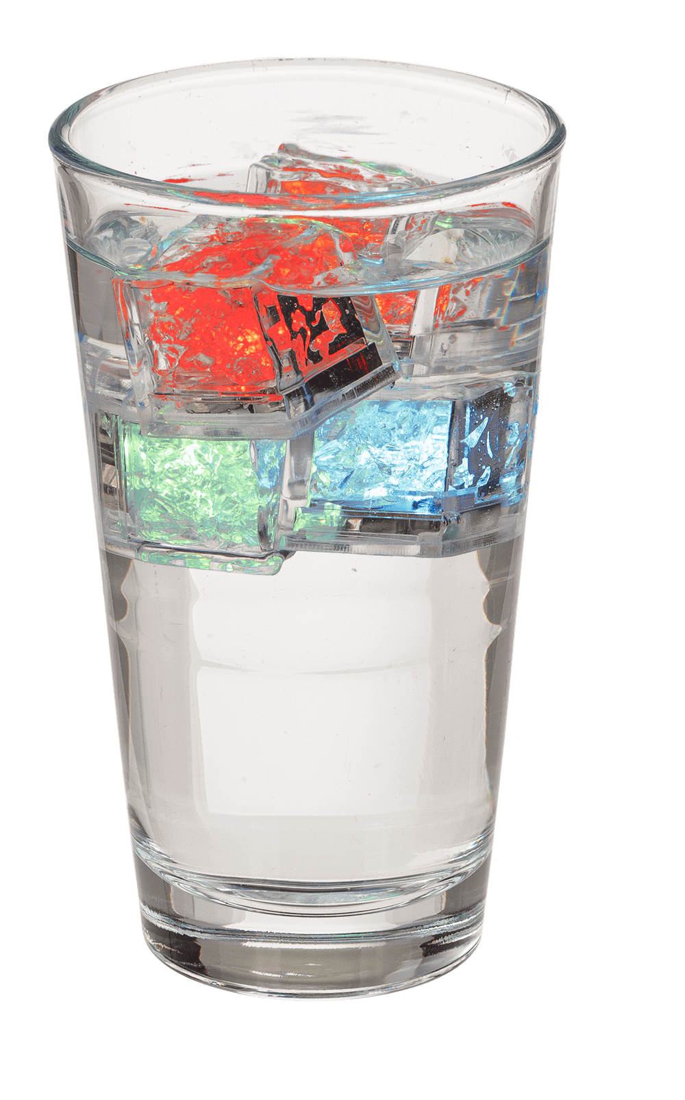 Plastic ice cube with LED, colour changing,