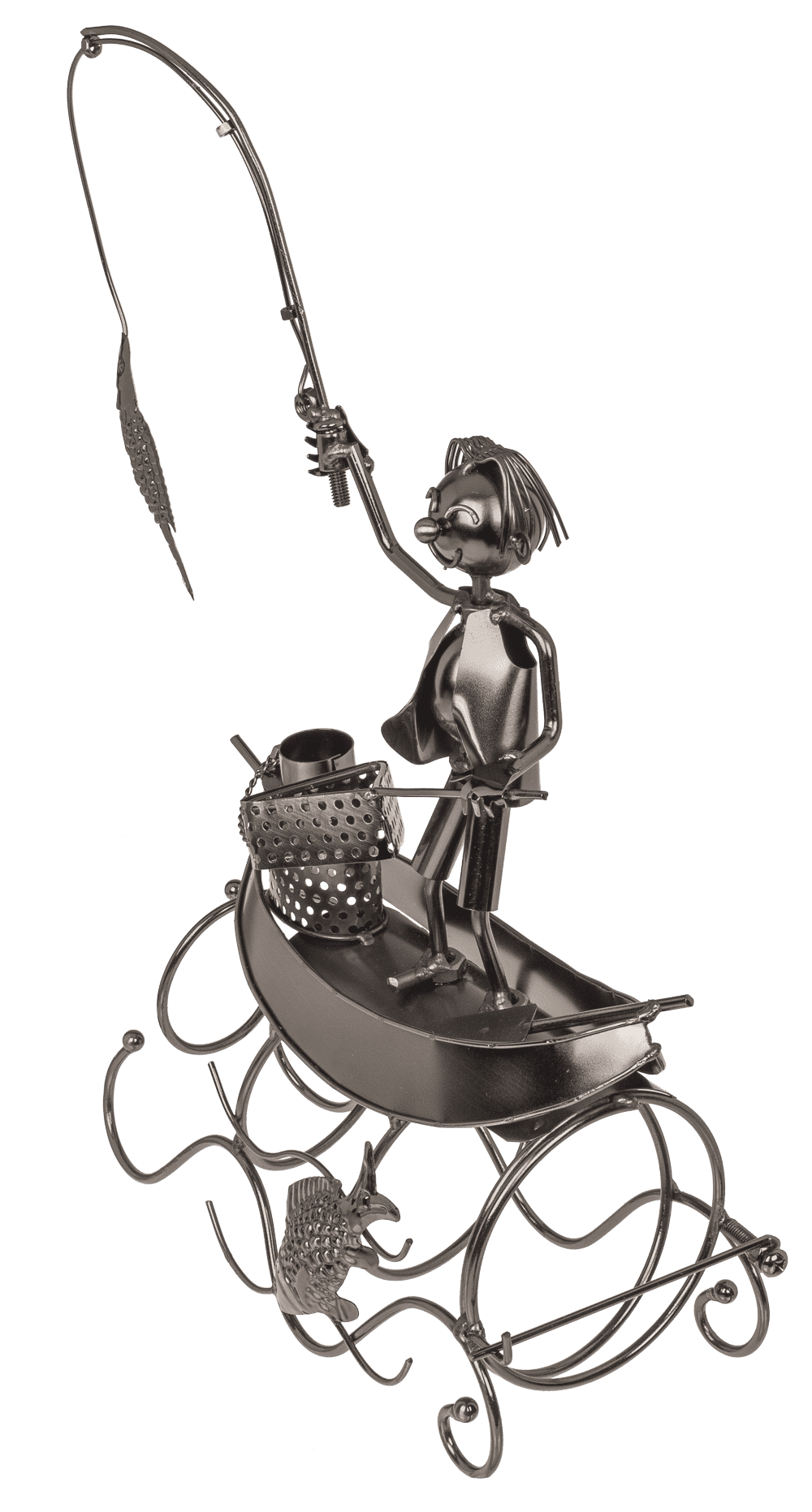 Metal bottle holder, Fisher,