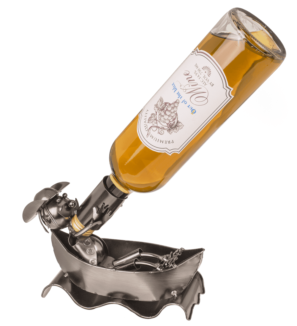 Metal bottle holder, Wine in the bath,