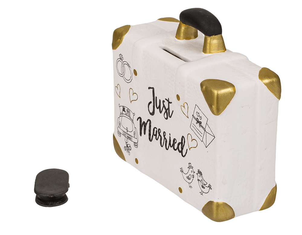 Savings box suitcase , Just married,