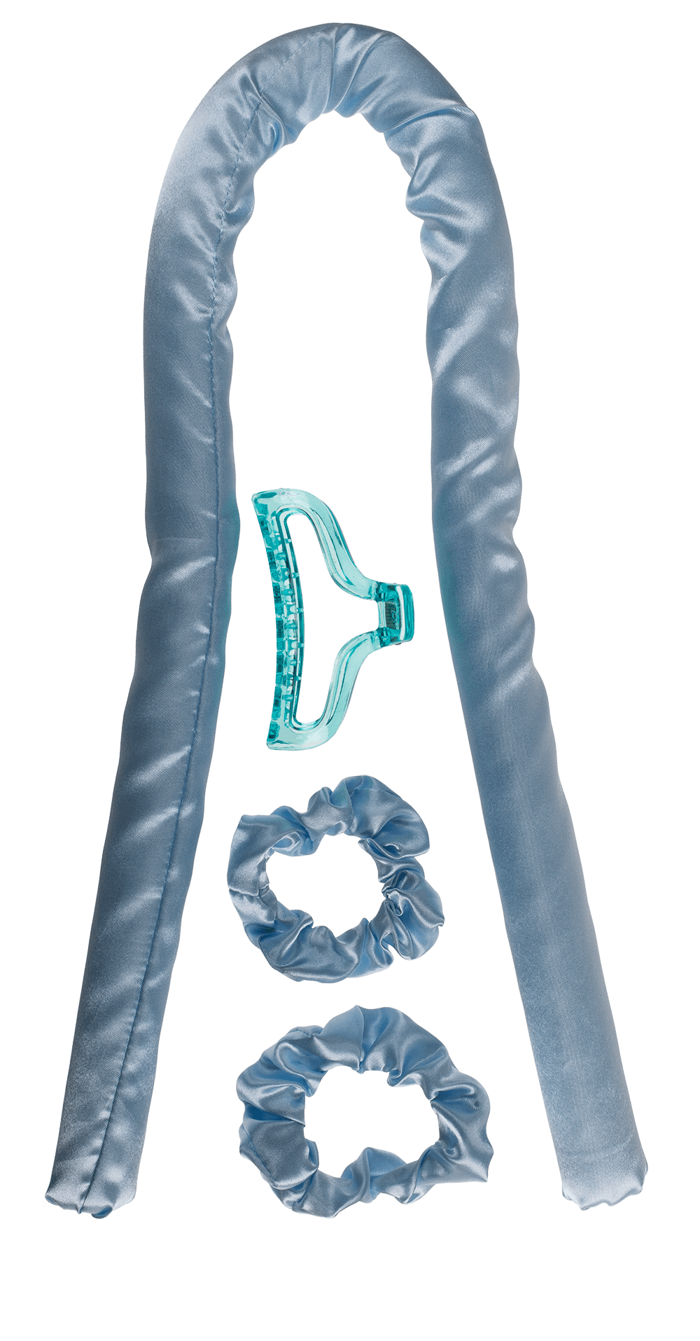 Heatless Hair Curlers. Blue,