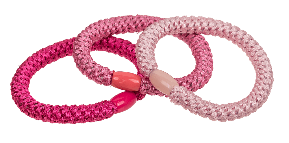 Textile hairband/bracelet, Pink Shades