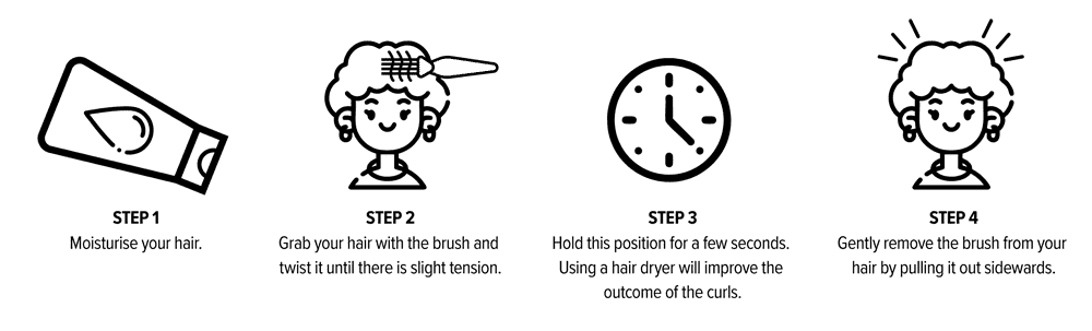 Curling Hairbrush, 22 x 2 cm,