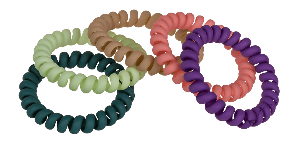 Spiral hair ribbon, Telephone cord, matte,