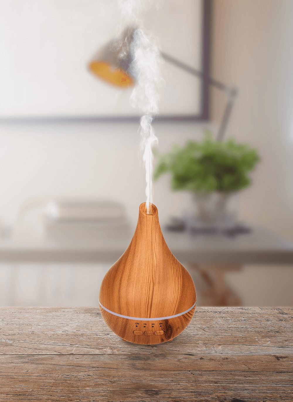 Humidifier/oil diffuser, Wooden Optic II,