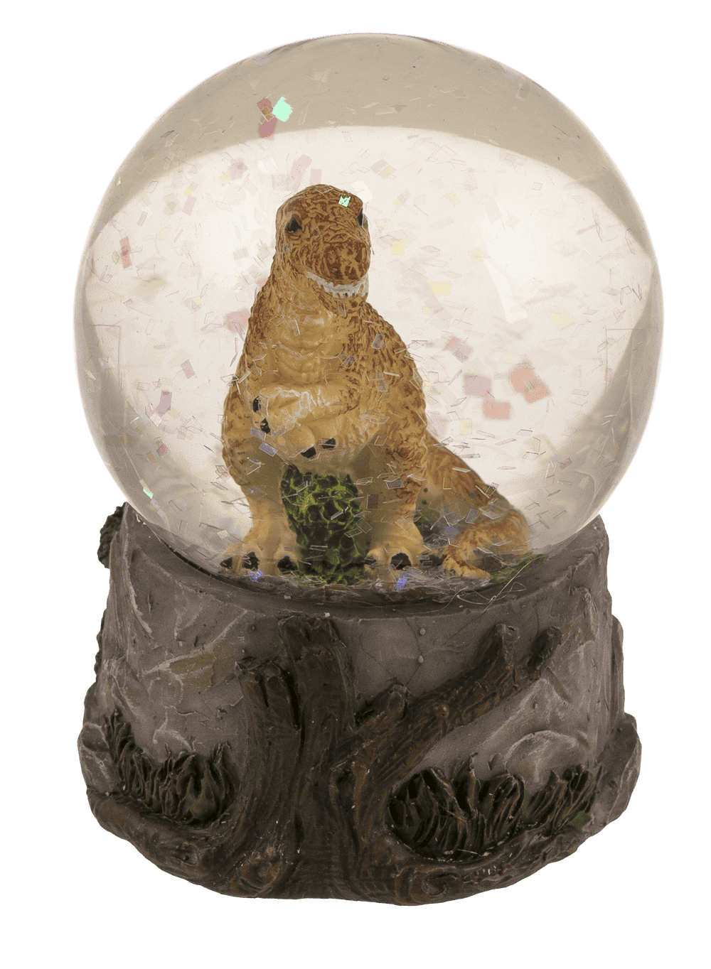 Glitter ball, Dinosaur, on base,