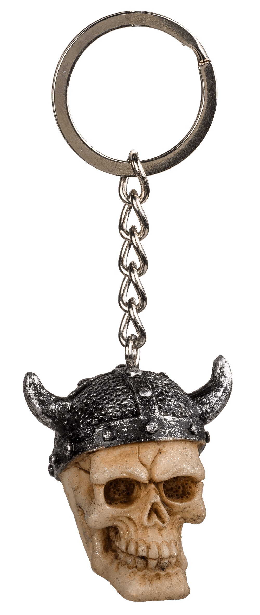 Metal keychain, Polyresin Skull,