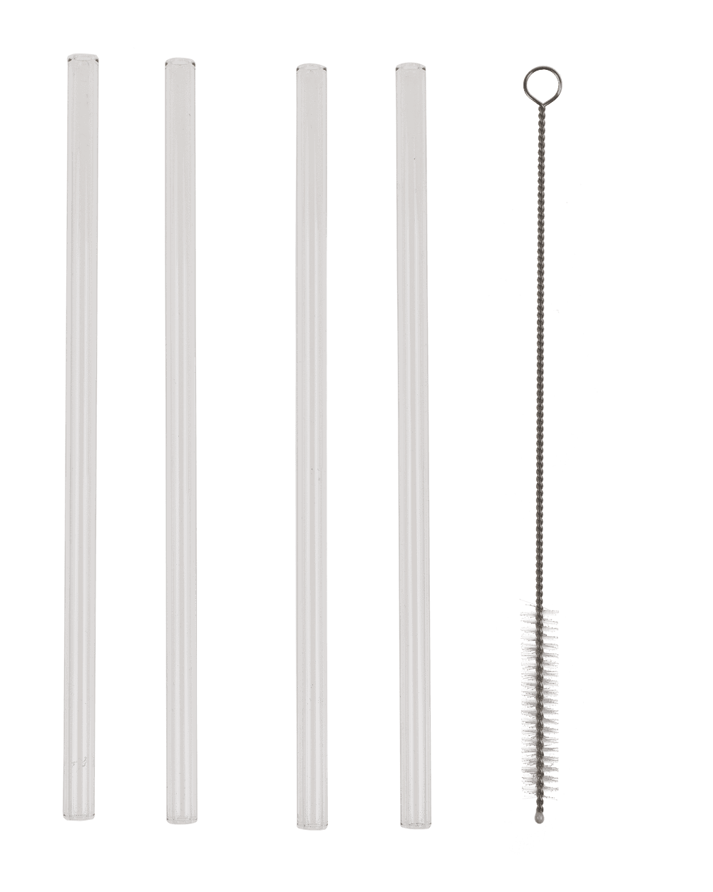 Glass drinking straw with cleaning brush,