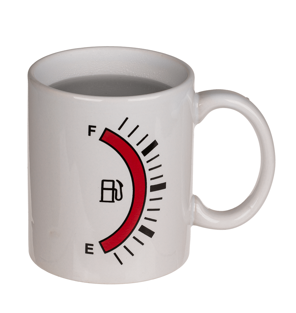 Stoneware mug, Fuel Tank Gauge,