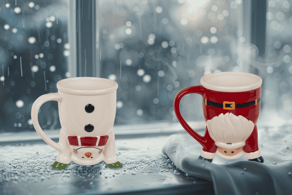 Mug, Santa & Snowman,