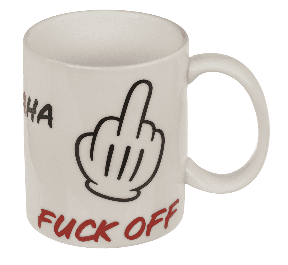 Mug, Fuck Off, stoneware, 8 x10 cm,