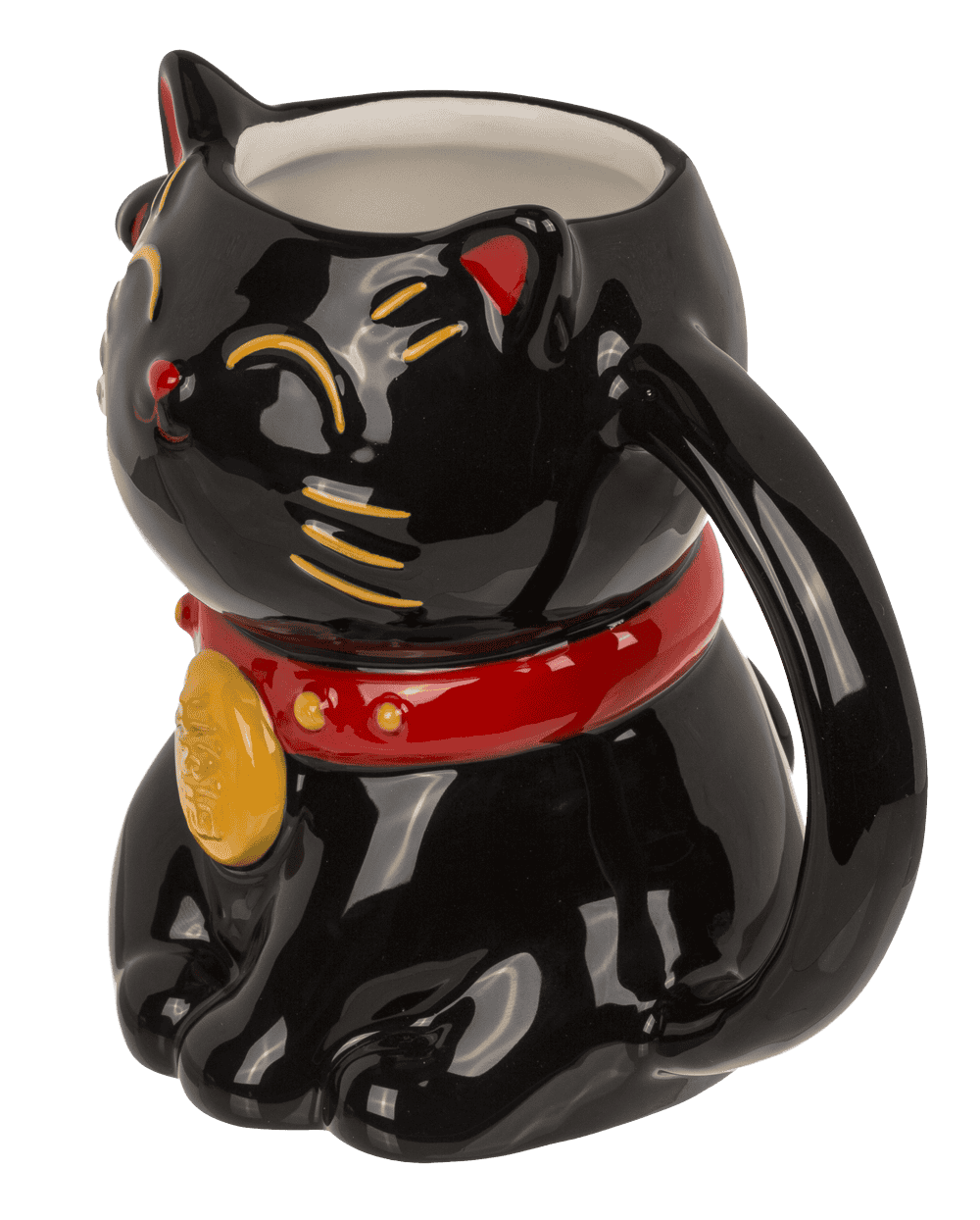 Ceramic mug, Lucky Cat, material: dolomite,