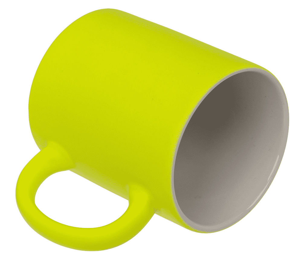 Mug, Neon Yellow, made of stoneware, 9 x 8.5 cm,
