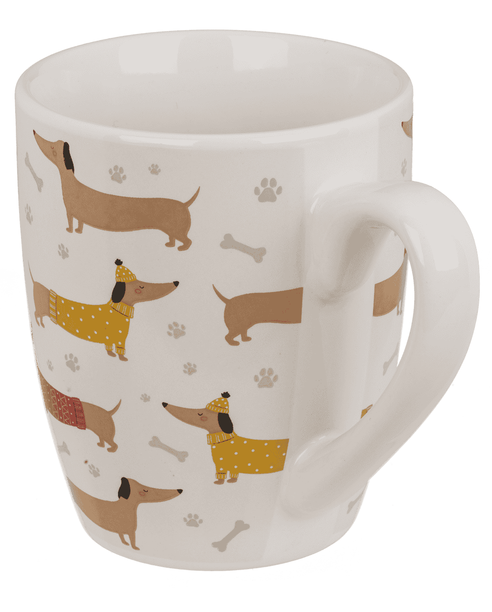 Mug, dachshund, stoneware, 12 x 10.5 cm,
