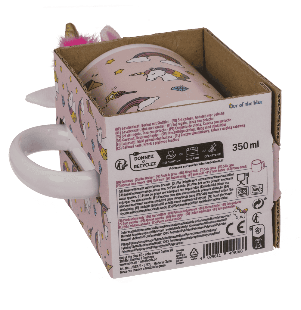 Gift Set, Unicorn, Mug and Plush Unicorn,