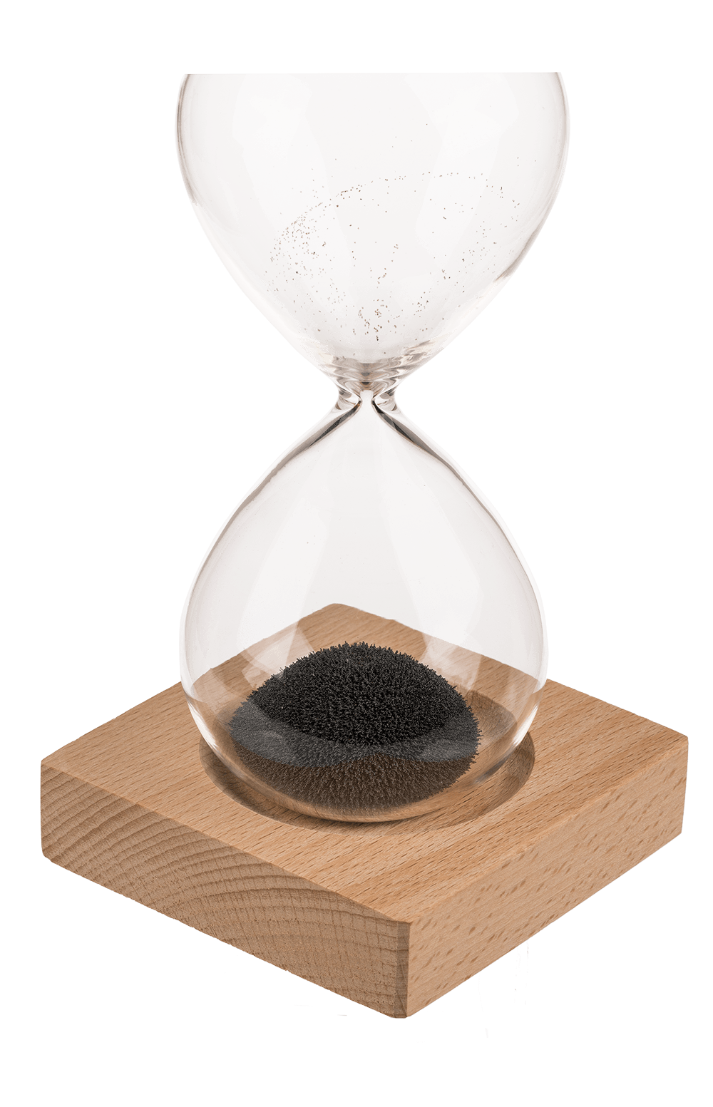 Sandglass, with magnetic sand,