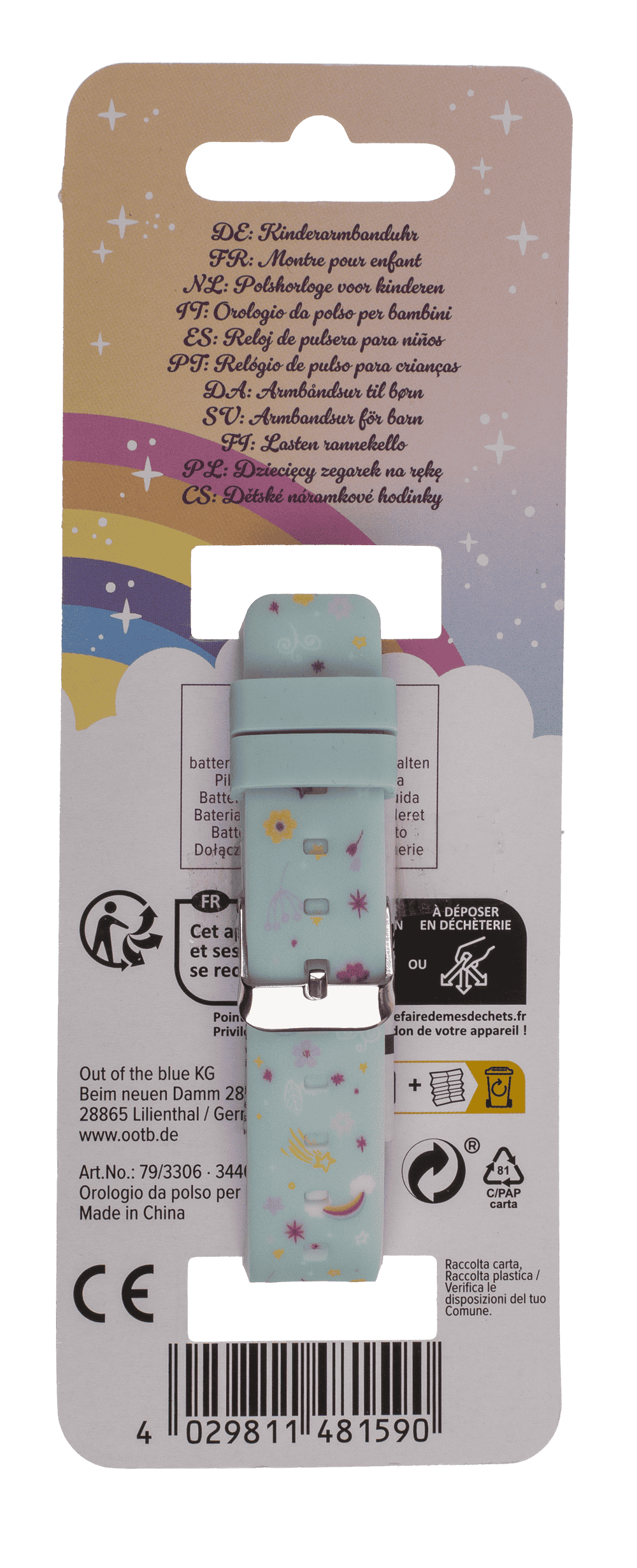 Kids watch, unicorn, with LED display,