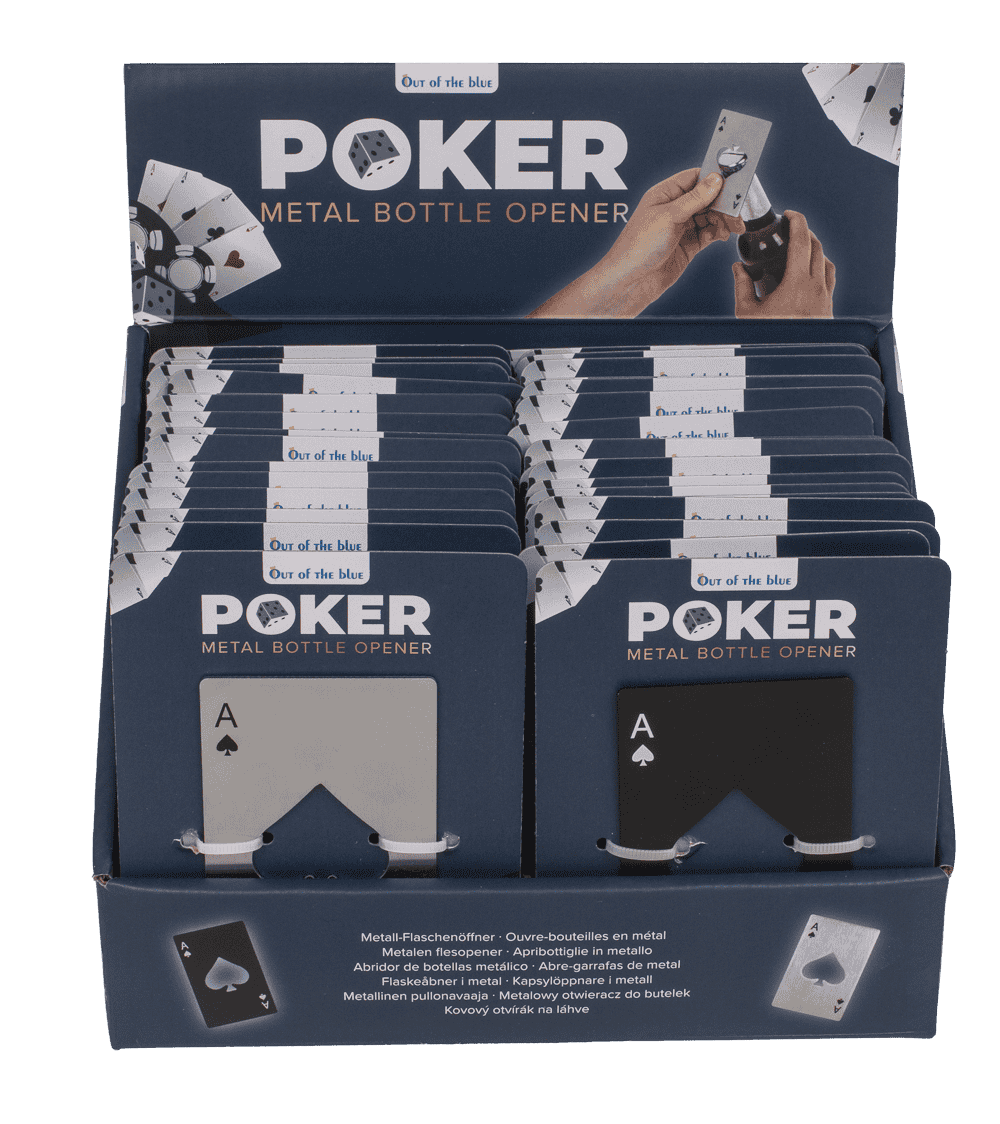 Metal bottle opener, Poker,