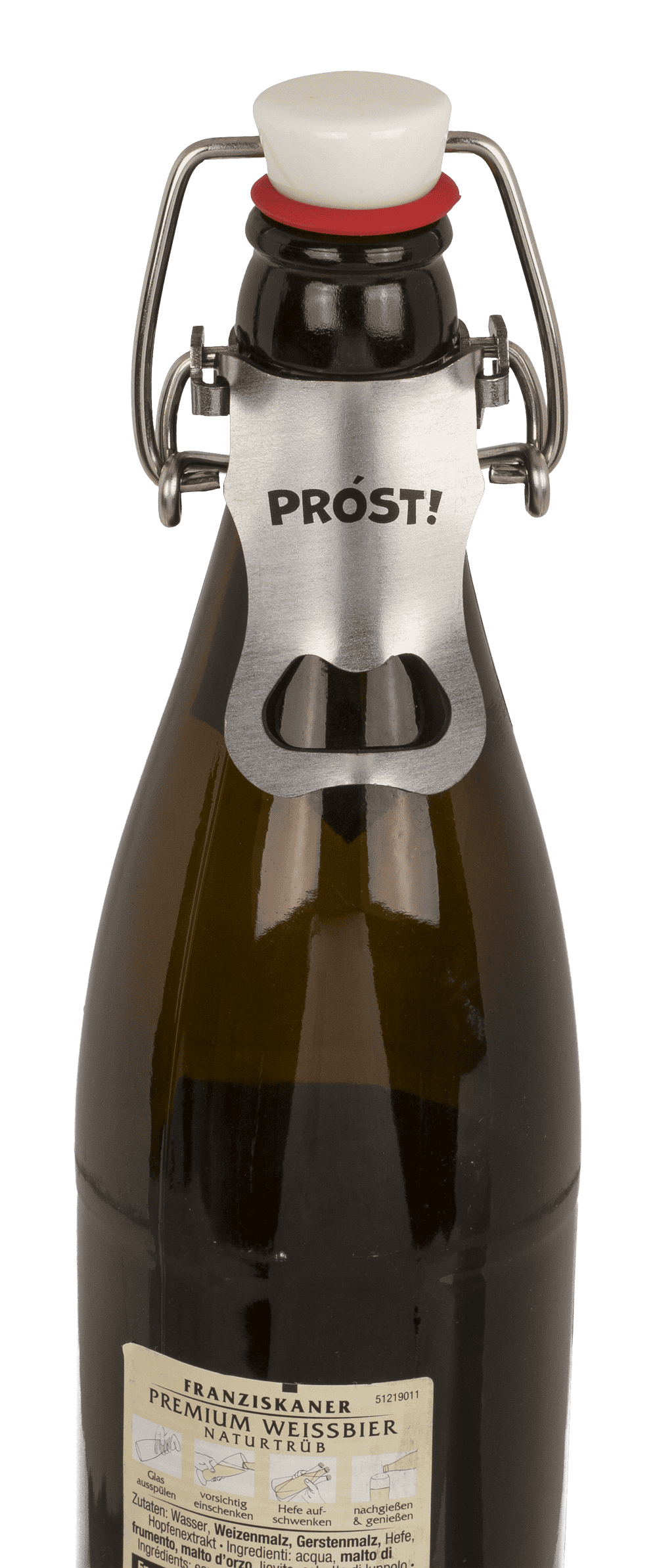 Bottle stopper with bottle opener, 9 cm,