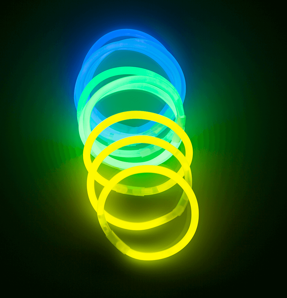 Glow bracelet, Glow, ca. 20 cm, 3 colours ass.,