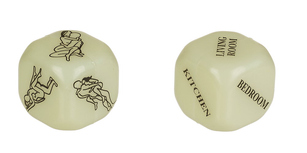 Love dice, Kamasutra, glow in the dark,