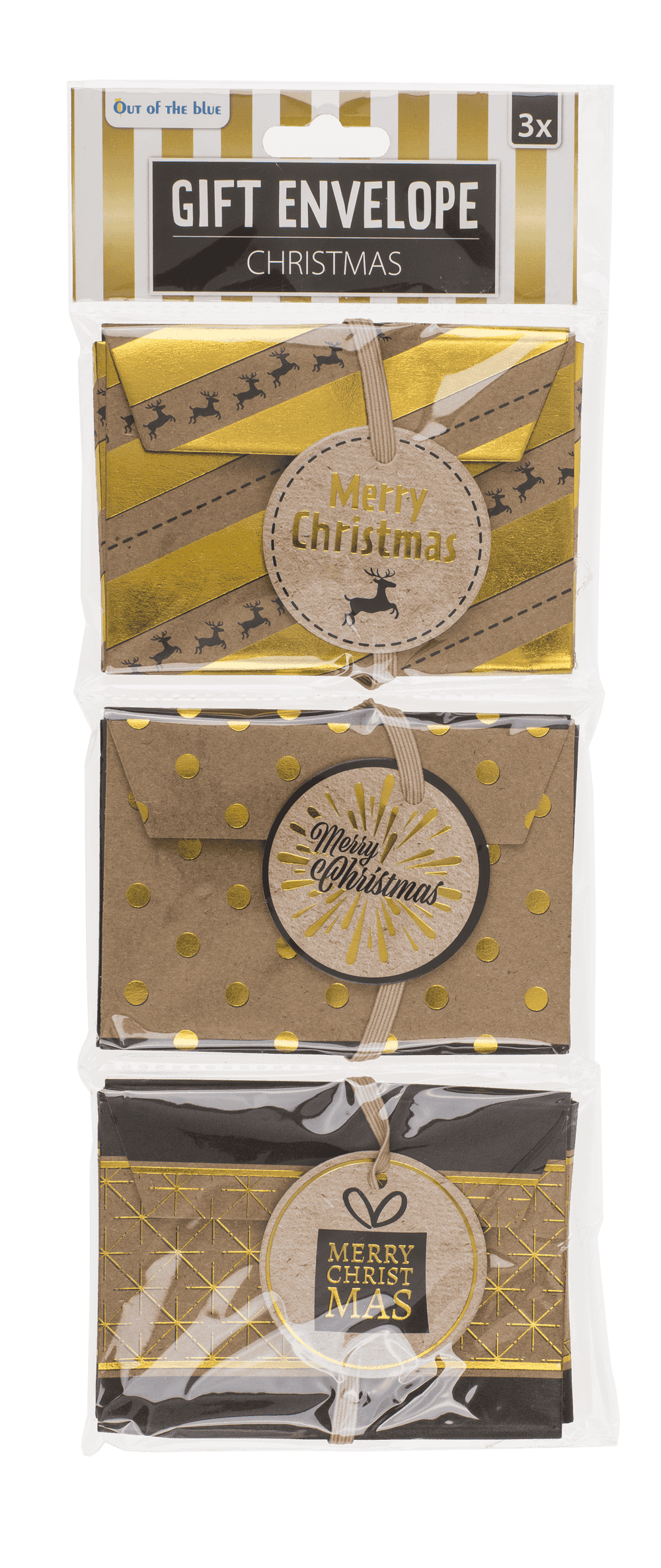 Gift envelope for money, set of 3, Merry Christmas