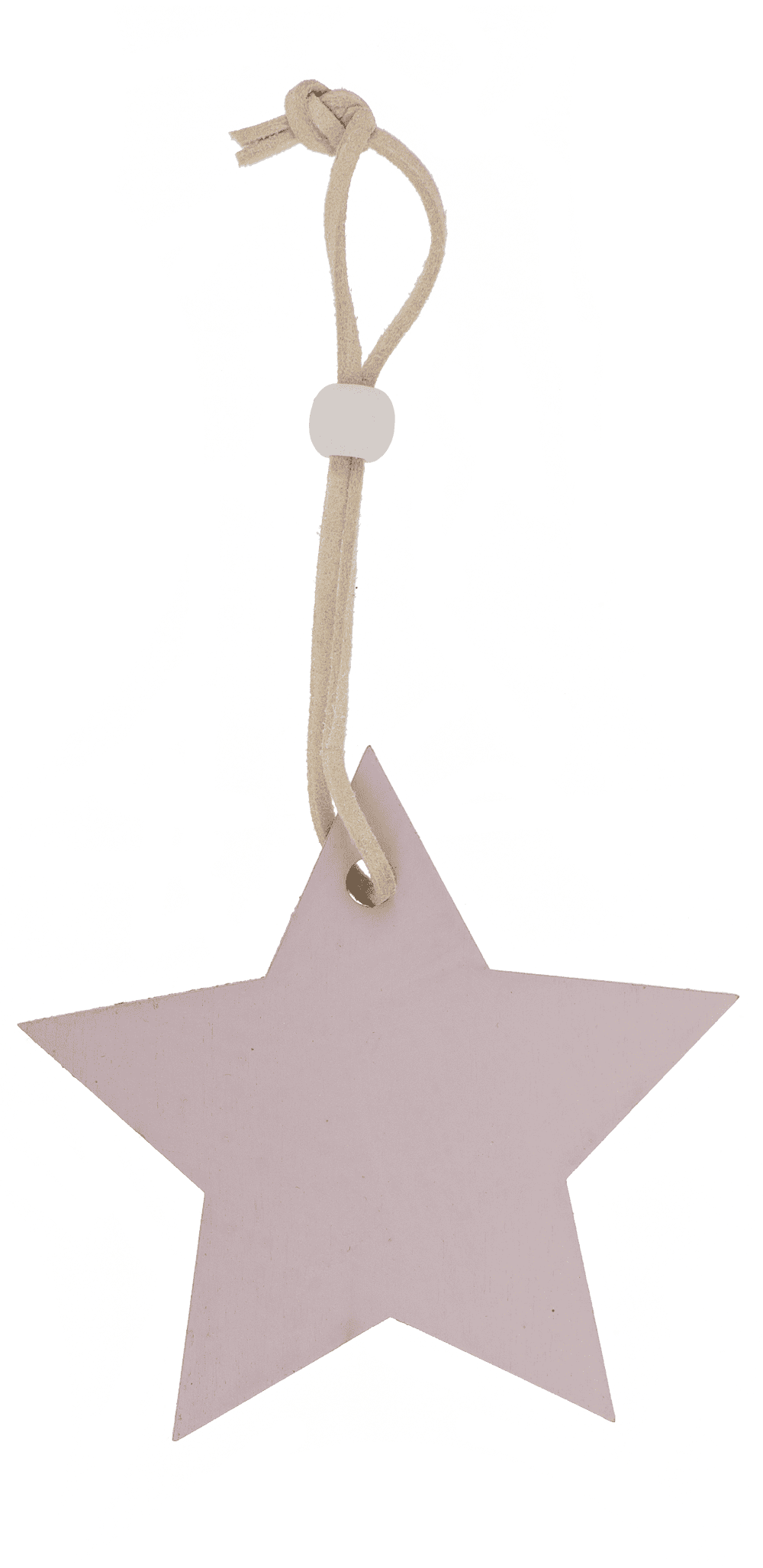 Rose colored wooden christmas hanger,