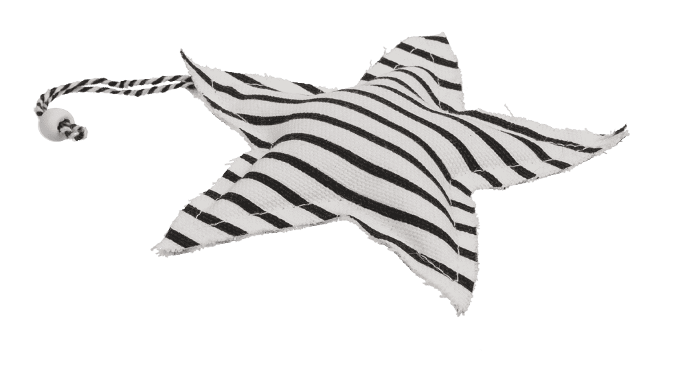 Creme coloured Fabric star & heart for hanging,