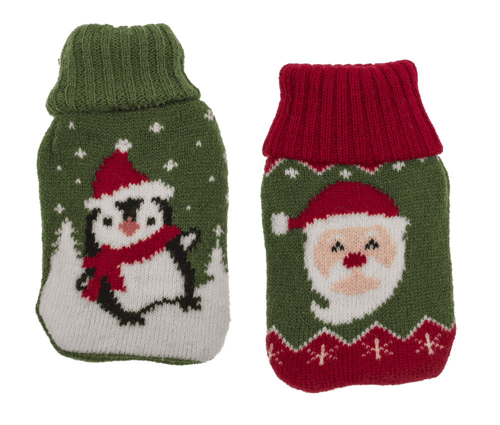 Hand warmer, X-MAS, with knitted cover,