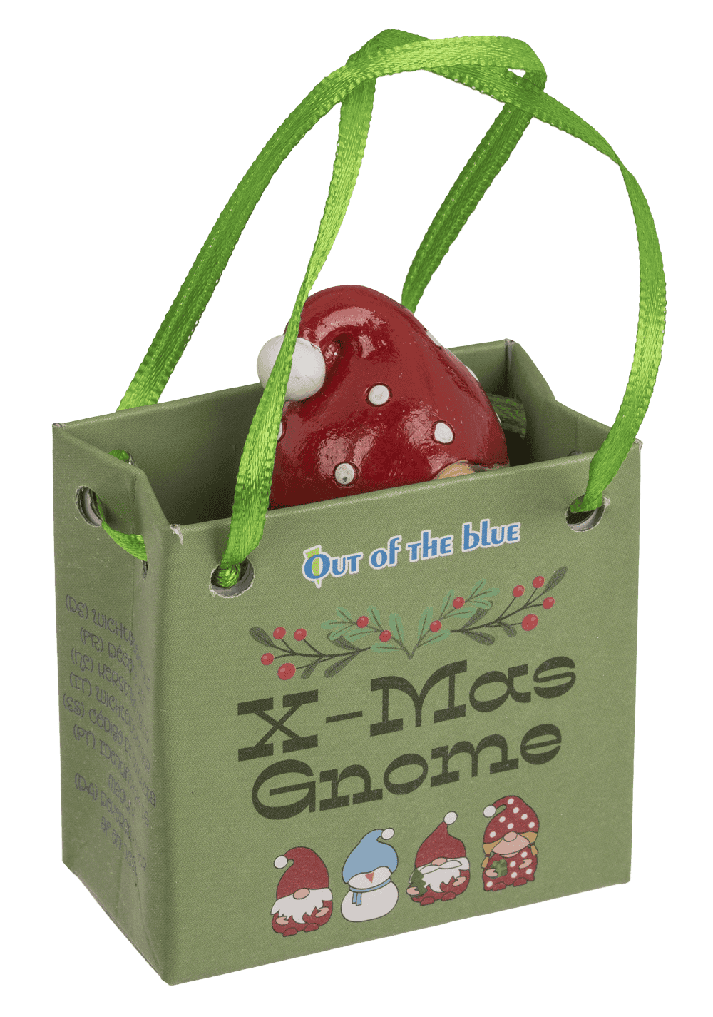 Gnome , X-Mas, in paper bag with design,