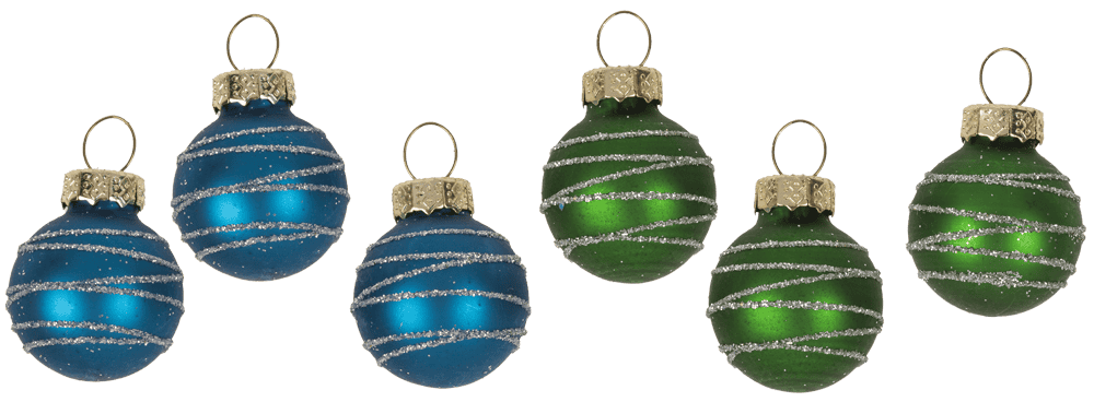 Decorative glass Christmas tree with coloured