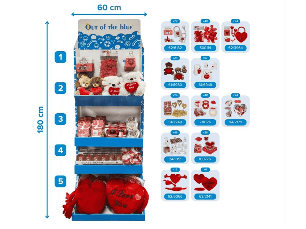 OOTB Floor display, VALENTIN,