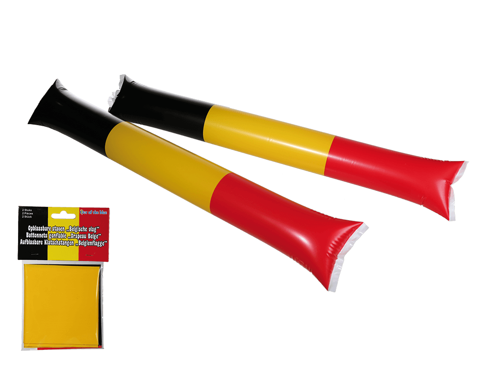 Inflatable clapper sticks, Belgium Flag,