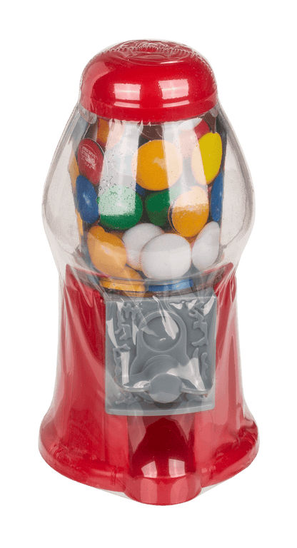 Red Gumball Machine, with ca. 25 g chewing gums,