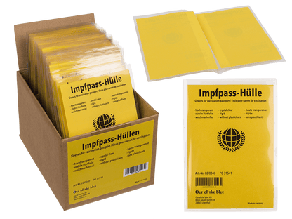 Sleeves for vaccination passport, ca. 98 x 139 mm,