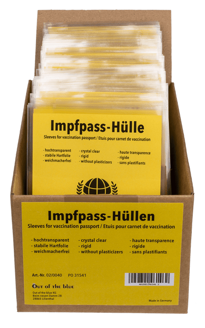 Sleeves for vaccination passport, ca. 98 x 139 mm,