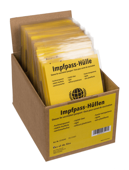 Sleeves for vaccination passport, ca. 98 x 139 mm,