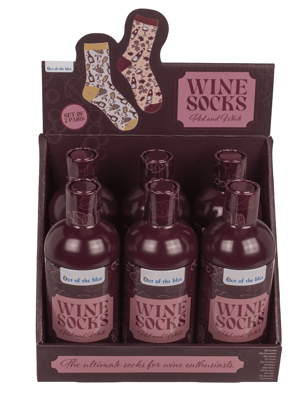 Socks, Wine, one size,