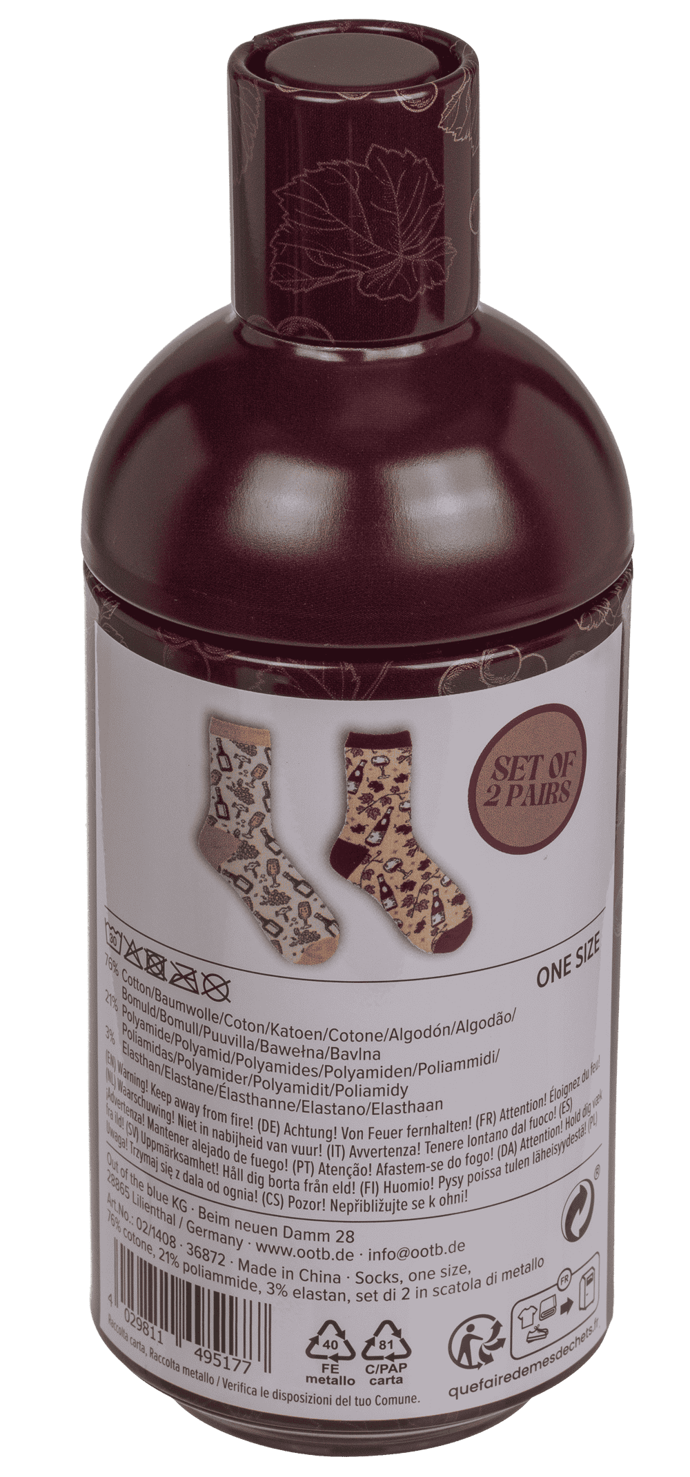 Socks, Wine, one size,