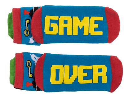 Socks, with ABS sole, Game Over, one size,