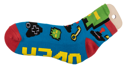 Socks, with ABS sole, Game Over, one size,