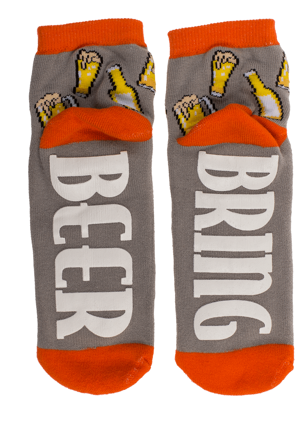 Socks, with ABS sole, Bring Beer, one size,